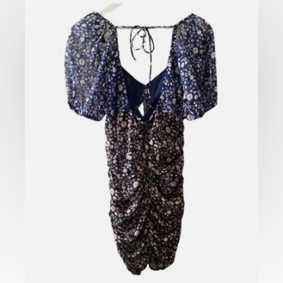 NWT $158 Free People Ditsy Floral Tessa Mini Dress in Night Combo XS - Picture 2 of 4
